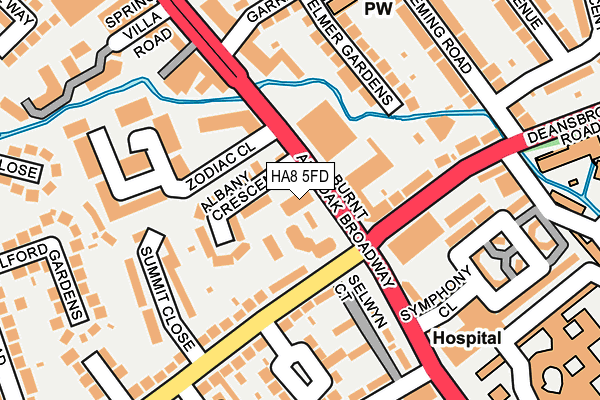 HA8 5FD map - OS OpenMap – Local (Ordnance Survey)