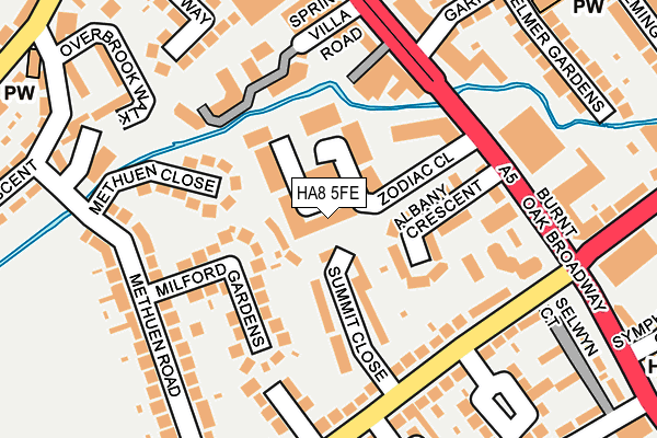 HA8 5FE map - OS OpenMap – Local (Ordnance Survey)