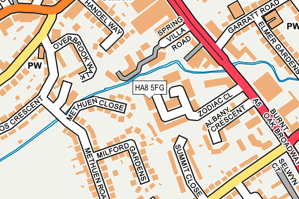 HA8 5FG map - OS OpenMap – Local (Ordnance Survey)