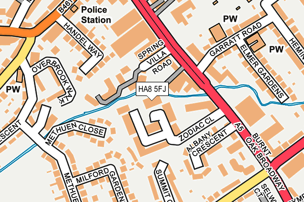 HA8 5FJ map - OS OpenMap – Local (Ordnance Survey)