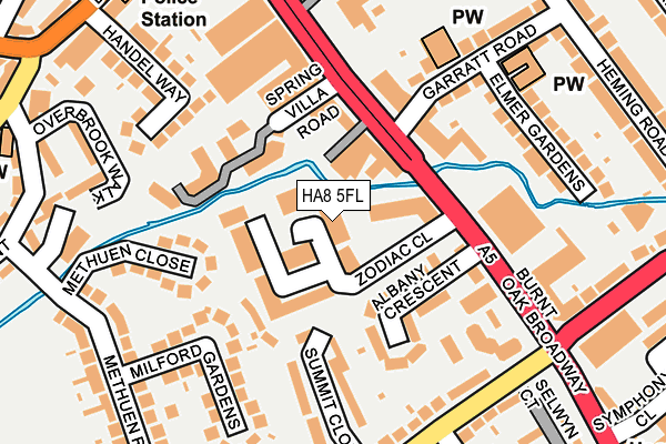 HA8 5FL map - OS OpenMap – Local (Ordnance Survey)