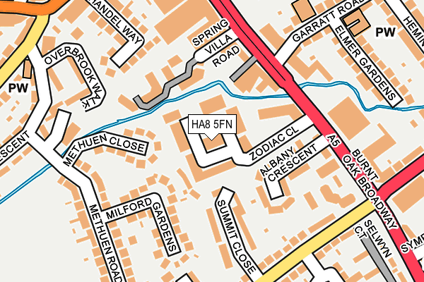 HA8 5FN map - OS OpenMap – Local (Ordnance Survey)