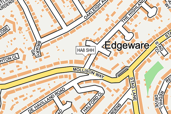 HA8 5HH map - OS OpenMap – Local (Ordnance Survey)