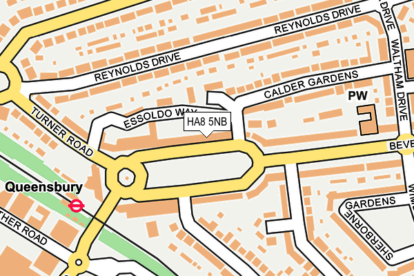 HA8 5NB map - OS OpenMap – Local (Ordnance Survey)