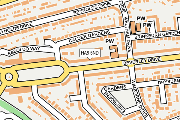 HA8 5ND map - OS OpenMap – Local (Ordnance Survey)