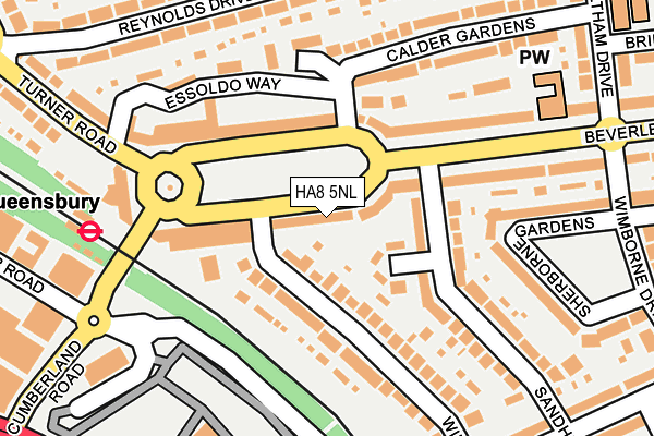 HA8 5NL map - OS OpenMap – Local (Ordnance Survey)