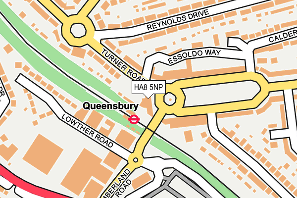 HA8 5NP map - OS OpenMap – Local (Ordnance Survey)