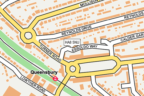 HA8 5NU map - OS OpenMap – Local (Ordnance Survey)