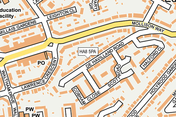 HA8 5PA map - OS OpenMap – Local (Ordnance Survey)