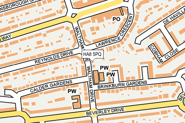 HA8 5PQ map - OS OpenMap – Local (Ordnance Survey)