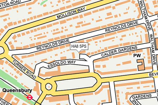 HA8 5PS map - OS OpenMap – Local (Ordnance Survey)