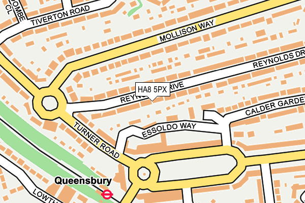 HA8 5PX map - OS OpenMap – Local (Ordnance Survey)