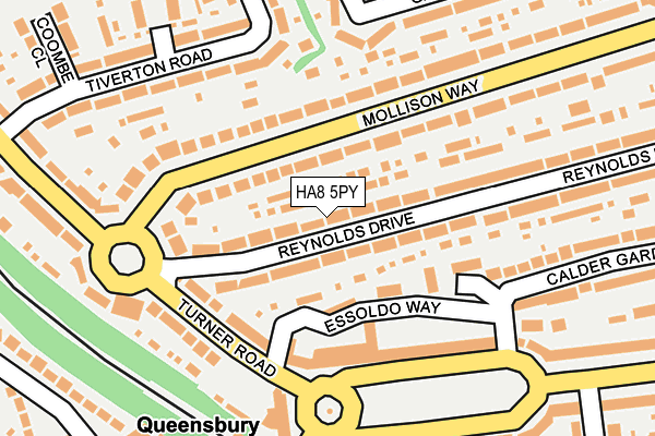 HA8 5PY map - OS OpenMap – Local (Ordnance Survey)