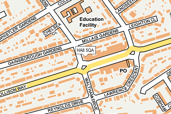 HA8 5QA map - OS OpenMap – Local (Ordnance Survey)