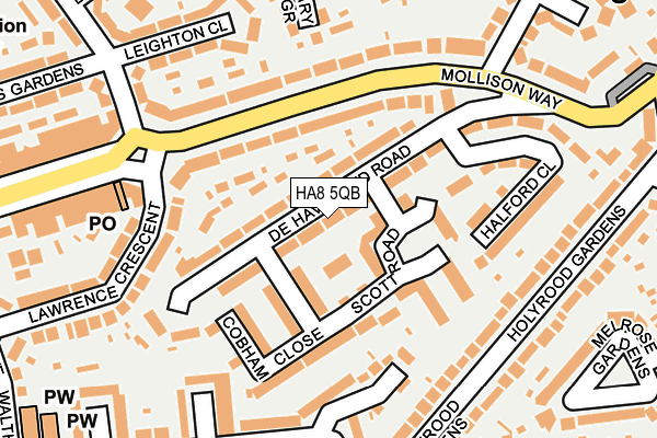HA8 5QB map - OS OpenMap – Local (Ordnance Survey)