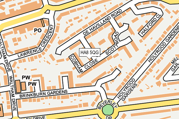 HA8 5QG map - OS OpenMap – Local (Ordnance Survey)