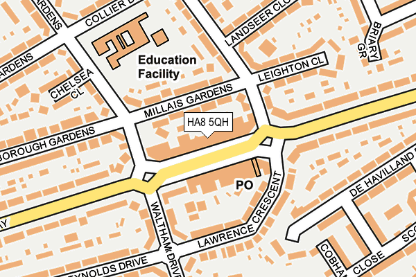 HA8 5QH map - OS OpenMap – Local (Ordnance Survey)