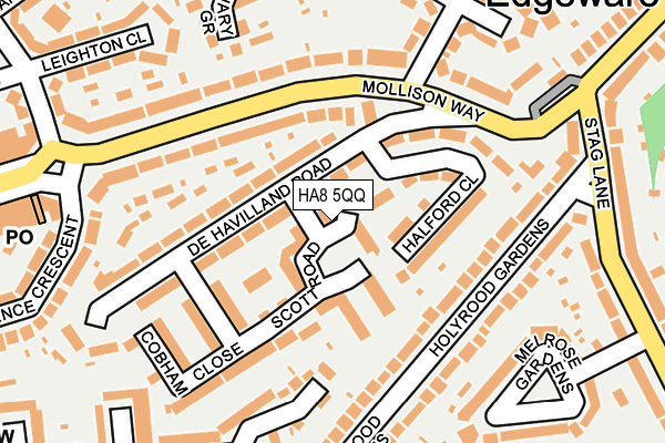 HA8 5QQ map - OS OpenMap – Local (Ordnance Survey)