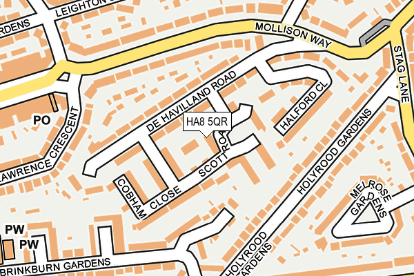 HA8 5QR map - OS OpenMap – Local (Ordnance Survey)