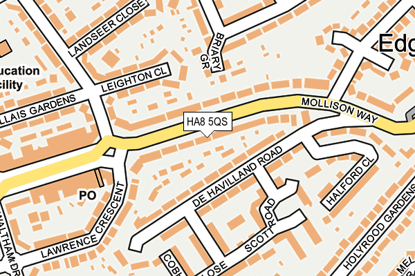 HA8 5QS map - OS OpenMap – Local (Ordnance Survey)