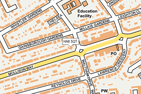 HA8 5QT map - OS OpenMap – Local (Ordnance Survey)
