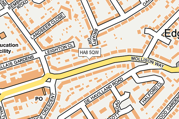 HA8 5QW map - OS OpenMap – Local (Ordnance Survey)