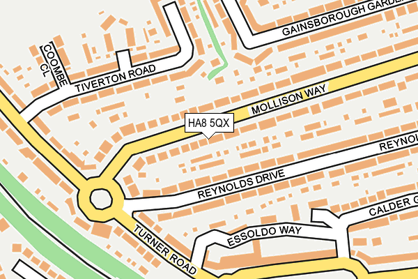 HA8 5QX map - OS OpenMap – Local (Ordnance Survey)