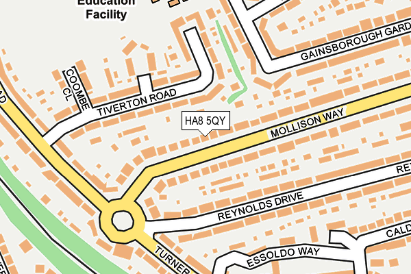 HA8 5QY map - OS OpenMap – Local (Ordnance Survey)
