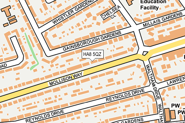 HA8 5QZ map - OS OpenMap – Local (Ordnance Survey)