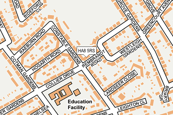 HA8 5RS map - OS OpenMap – Local (Ordnance Survey)