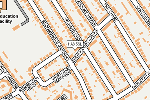 HA8 5SL map - OS OpenMap – Local (Ordnance Survey)