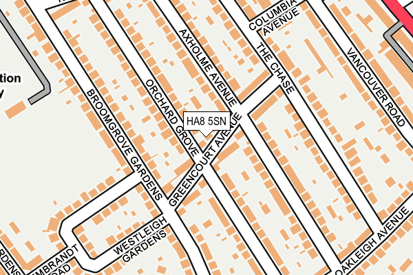 HA8 5SN map - OS OpenMap – Local (Ordnance Survey)