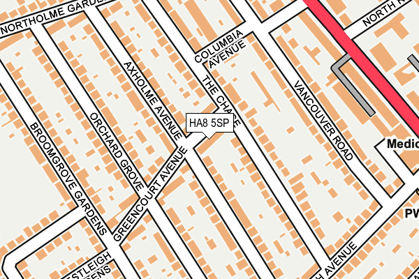 HA8 5SP map - OS OpenMap – Local (Ordnance Survey)