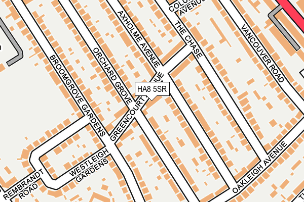 HA8 5SR map - OS OpenMap – Local (Ordnance Survey)