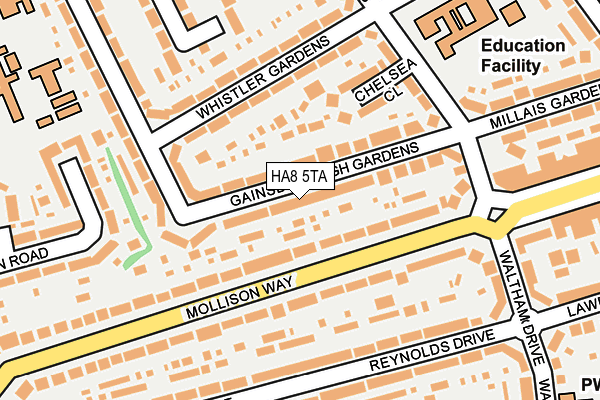 HA8 5TA map - OS OpenMap – Local (Ordnance Survey)