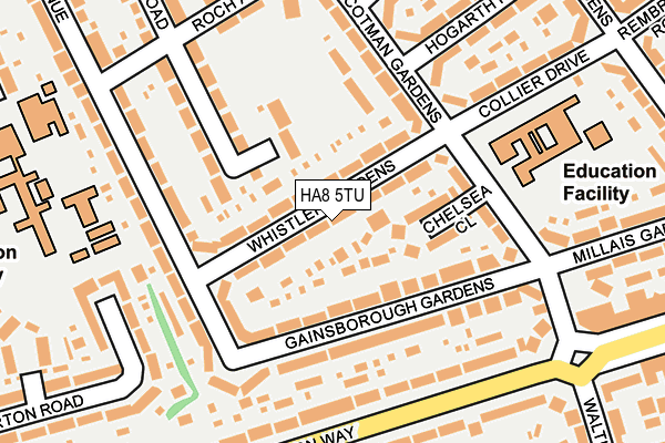 HA8 5TU map - OS OpenMap – Local (Ordnance Survey)