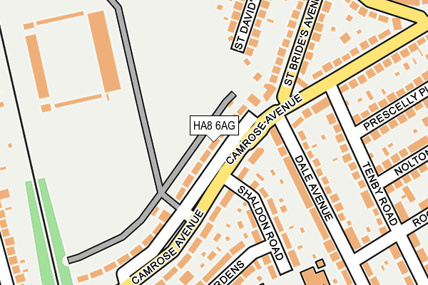 HA8 6AG map - OS OpenMap – Local (Ordnance Survey)