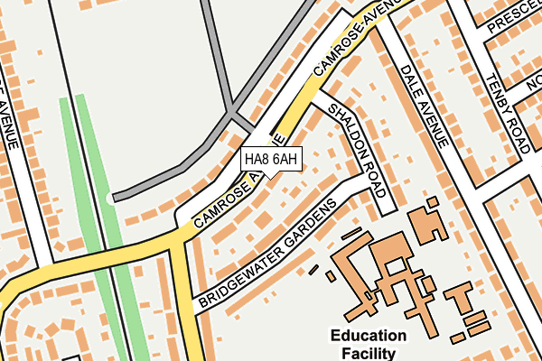 HA8 6AH map - OS OpenMap – Local (Ordnance Survey)