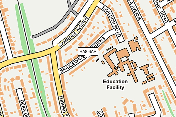 HA8 6AP map - OS OpenMap – Local (Ordnance Survey)