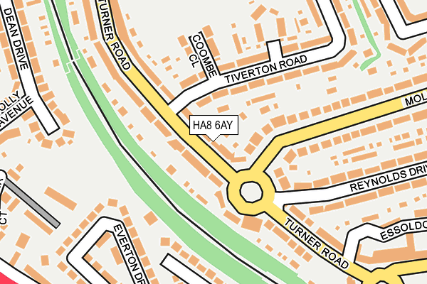 HA8 6AY map - OS OpenMap – Local (Ordnance Survey)