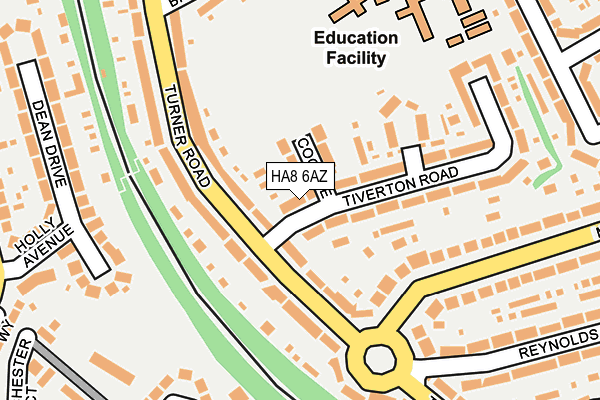 HA8 6AZ map - OS OpenMap – Local (Ordnance Survey)