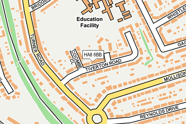HA8 6BB map - OS OpenMap – Local (Ordnance Survey)