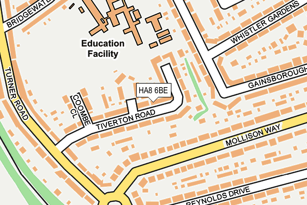 HA8 6BE map - OS OpenMap – Local (Ordnance Survey)