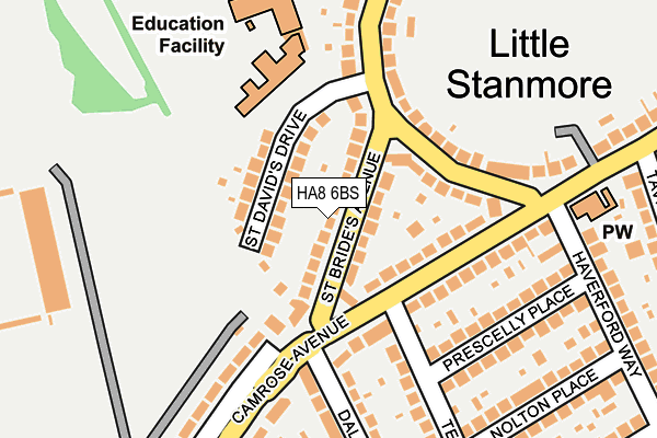 HA8 6BS map - OS OpenMap – Local (Ordnance Survey)