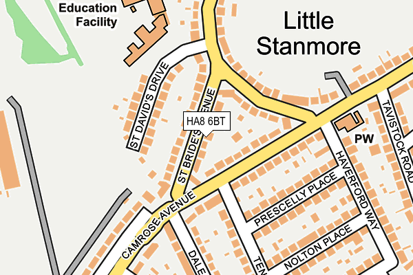 HA8 6BT map - OS OpenMap – Local (Ordnance Survey)