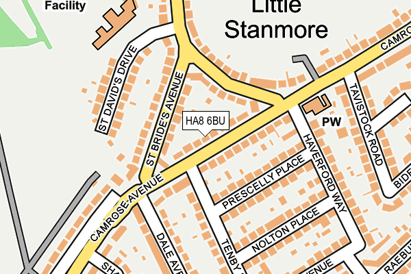 HA8 6BU map - OS OpenMap – Local (Ordnance Survey)