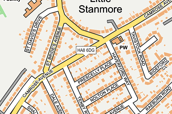 HA8 6DG map - OS OpenMap – Local (Ordnance Survey)