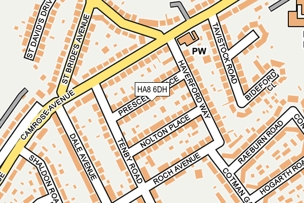 HA8 6DH map - OS OpenMap – Local (Ordnance Survey)