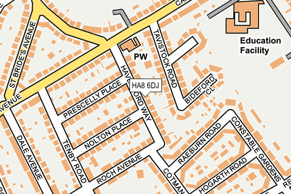 HA8 6DJ map - OS OpenMap – Local (Ordnance Survey)