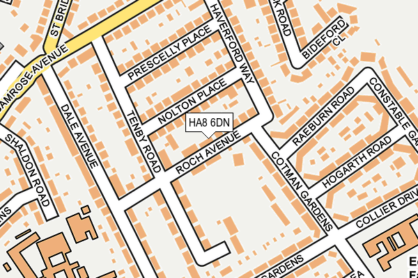 HA8 6DN map - OS OpenMap – Local (Ordnance Survey)